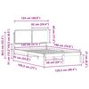 vidaXL Bed Frame with Upholstered Headboard Light Grey 120 x 190 cm