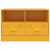 vidaXL TV Cabinets 2 pcs Mustard Yellow 67x39x44 cm Steel