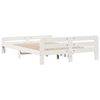 vidaXL Bed Frame without Mattress White 140x200 cm Solid Wood Pine