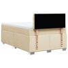 vidaXL Box Spring Bed with Mattress Cream 120x200 cm Fabric
