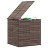 vidaXL Garden Cushion Box PE Rattan 100x97.5x104 cm Brown