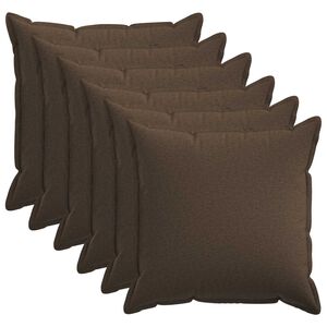 vidaXL Cushion Cover 6 pcs HOUTEN Taupe 80 x 80 cm Faux Linen