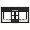 vidaXL Bunk Bed for Kids Black Oak 90 x 190 cm Engineered Wood