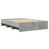 vidaXL Bed Frame without Mattress Concrete Grey 140x190cm Engineered Wood