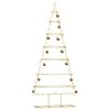 vidaXL Metal Christmas Tree with Stand Gold 180 cm Powder-coated steel