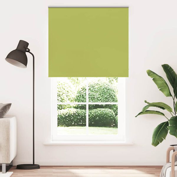 vidaXL Roller Blind Blackout Leaves Green 135x230 cm Fabric Width 131.6 cm Polyester