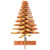 vidaXL Wooden Christmas Tree for Decoration Wax Brown 100 cm Solid Wood Pine