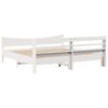 vidaXL Bed Frame with Headboard White 180x200 cm Super King Solid Wood Pine
