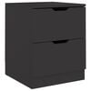 vidaXL Bedside Cabinet Black 40x40x50 cm Engineered Wood