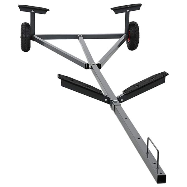 vidaXL Boat Trailer Silver 302 x 107 x 42 cm Steel