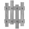 vidaXL Wall-Mounted Coat Rack Wall-mounted Grey Sonoma 60 x 3 x 82 cm