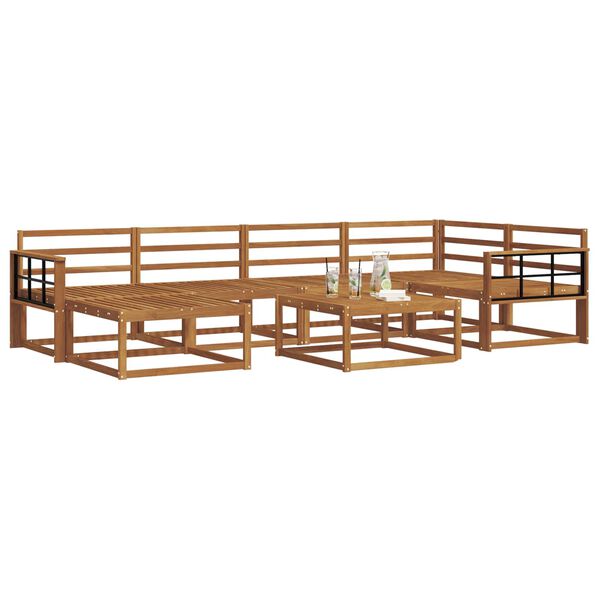 vidaXL Outdoor Sofa Set 7 pcs Natural Solid Acacia Wood