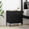 vidaXL Bedside Cabinet Black Oak 40 x 35 x 47.5 cm Engineered Wood