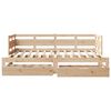 vidaXL Daybed with Trundle and Drawers without Mattress 90x200 cm