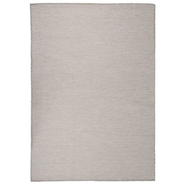 vidaXL Outdoor Flatweave Rug 140x200 cm Light Grey