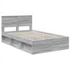 vidaXL Bed Frame Grey Sonoma 120 x 190 cm Engineered wood