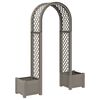 vidaXL Rose Arch with Planter Grey 168.5 x 43 x 207 cm PP