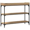 vidaXL Console Table with Shelf Artisan oak 100 x 30 x 80 cm