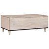 vidaXL Coffee Table with Door Beige 100 x 54 x 40 cm Solid Acacia wood
