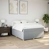 vidaXL Box Spring Bed with Mattress Light Grey 140x200 cm Fabric