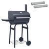 vidaXL Charcoal Grill 75 x 48 x 120 cm Powder-coated steel and Plastic
