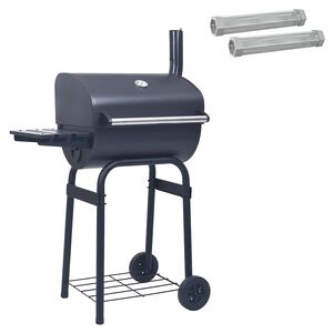 vidaXL Charcoal Grill 75 x 48 x 120 cm Silver