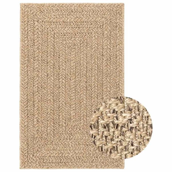 vidaXL Rug ZIZUR Beige 160x230 cm Jute Look Indoor and Outdoor
