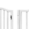 vidaXL Dog Gate with Door Foldable 12 Panels White 600 cm Poplar Wood