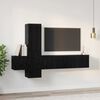 vidaXL TV Cabinet Set Wall-mounted 5 pcs Black Oak Engineered Wood