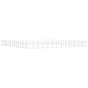 vidaXL 52-Panel Pet Cage with Door Black 35x35 cm Steel