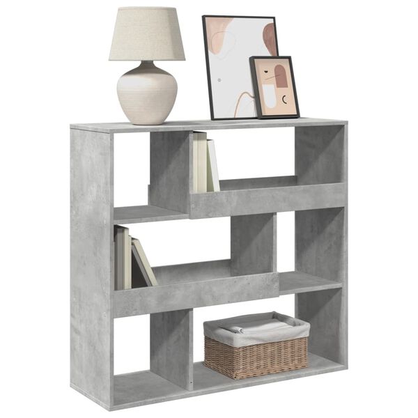 vidaXL Book Cabinet/Room Divider Concrete Grey 100x33x94.5 cm