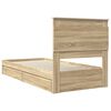 vidaXL Storage Bed with Drawer Sonoma Oak 90 x 200 cm Engineered Wood