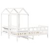 vidaXL Day Bed Set with Roof without Mattress White 80x200 cm