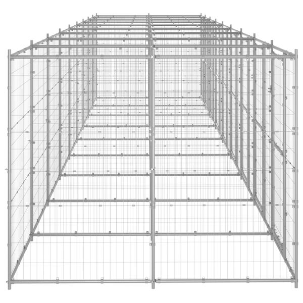 vidaXL Outdoor Dog Kennel Galvanised Steel 21.78 m&sup2;