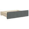 vidaXL Daybed with Trundle&Drawers without Mattress Dark Grey 90x190 cm Single