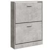 vidaXL Shoe Cabinet Concrete Grey 59x17x81 cm Engineered Wood
