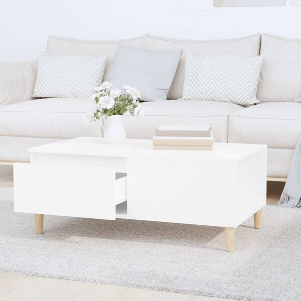 vidaXL Coffee Table White 90x50x36.5 cm Engineered Wood