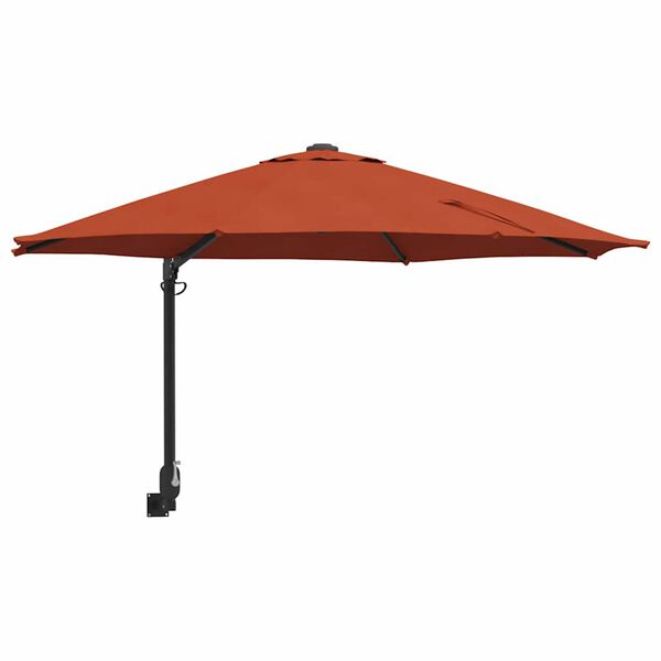 vidaXL Garden Parasol Red and Black 248 x 248 x 148 cm