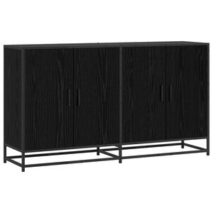 vidaXL Sideboard Black Oak 134 x 35 x 76 cm Engineered Wood