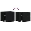 vidaXL Wall-mounted Bedside Cabinet Black 45x30x35 cm