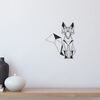 Homemania Wall Decoration Fox 33x40 cm Steel Black