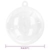 vidaXL Christmas Bauble Set 100 pcs Transparent &Oslash; 8 cm