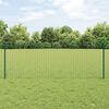vidaXL Fence with Post Green 0.8 x 25 m Steel and PVC