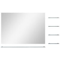 vidaXL Wall Mirror with Shelf 80x60 cm Tempered Glass