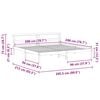 vidaXL Bed Frame with Headboard Wax Brown 200 x 200 cm Solid Pine Wood