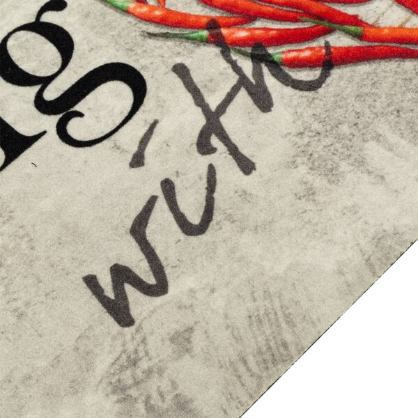 vidaXL Kitchen Rug Washable Peper Cooking 60x180 cm Velvet
