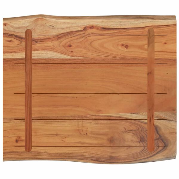 vidaXL Table Top 70x60x2.5 cm Rectangular Solid Wood Acacia Live Edge