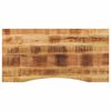 vidaXL Desk Top with Curve 110x50x2.5 cm Solid Wood Rough Mango