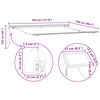 vidaXL Retractable Awning Manual Light grey 350 x 250 cm Fabric