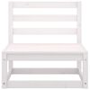 vidaXL 5 Piece Garden Lounge Set White Solid Wood Pine